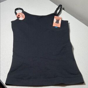 Shapermint Scoop Neck Cami Tank Top Black Seamless New with Tag